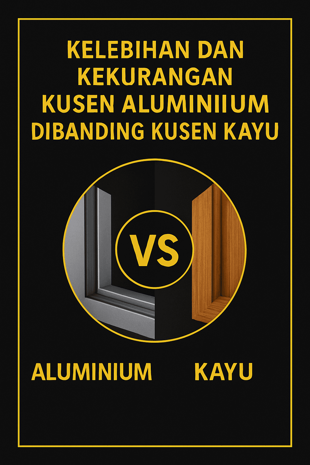 Kelebihan dan Kekurangan Kusen Aluminium Dibanding Kusen Kayu